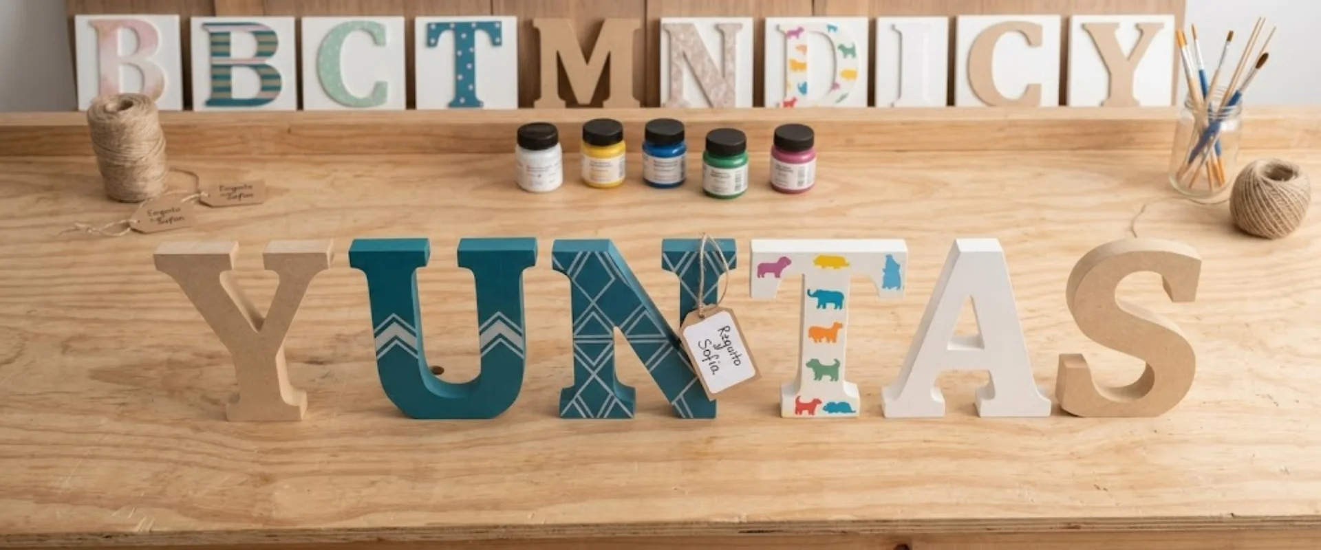 Letras pintadas en MDF Letras pintadas en MDF