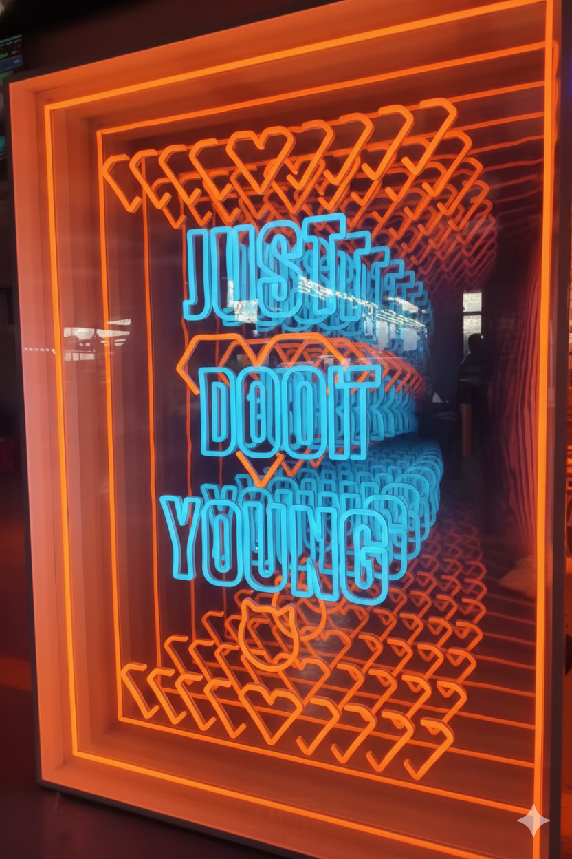 Paneles LED Electrónicos Panel LED electrónico mostrando video publicitario dinámico en ambiente interior